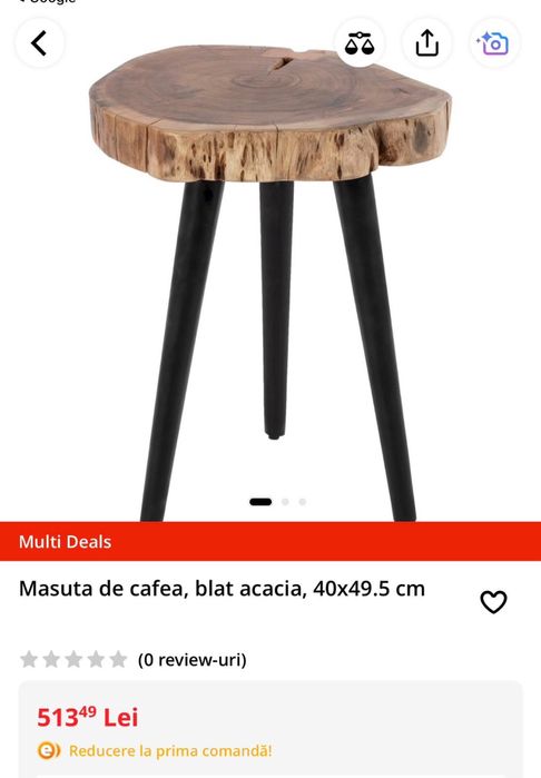 Masuta cafea - ridicare Dacia Constanta