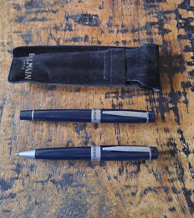 писалка и химикалка Balmain Paris Балмейн Париж комплект в калъф