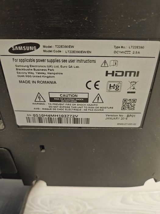 Monitor LED TV Samsung T22E390EW 54cm