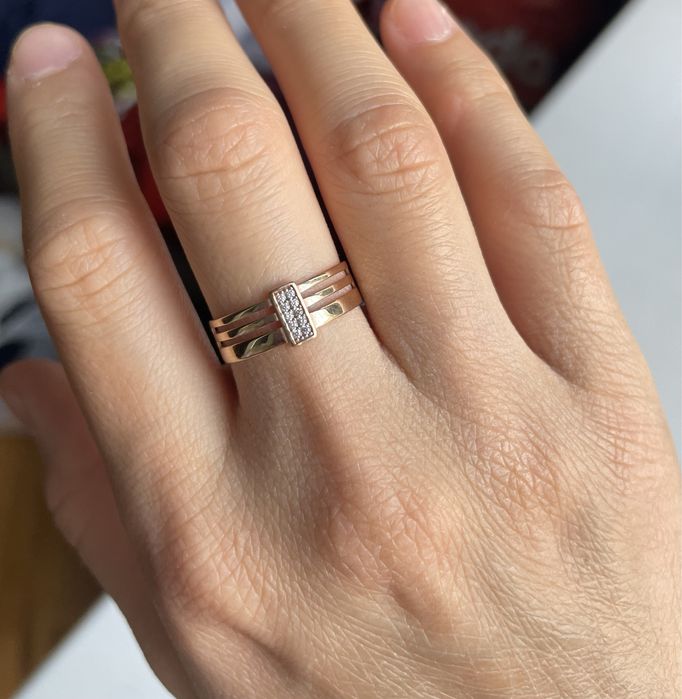 Золотое кольцо, размер 17