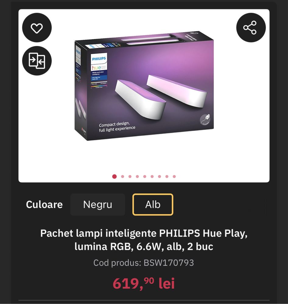 Vand kit-uri iluminat inteligent Philips Smart Hue