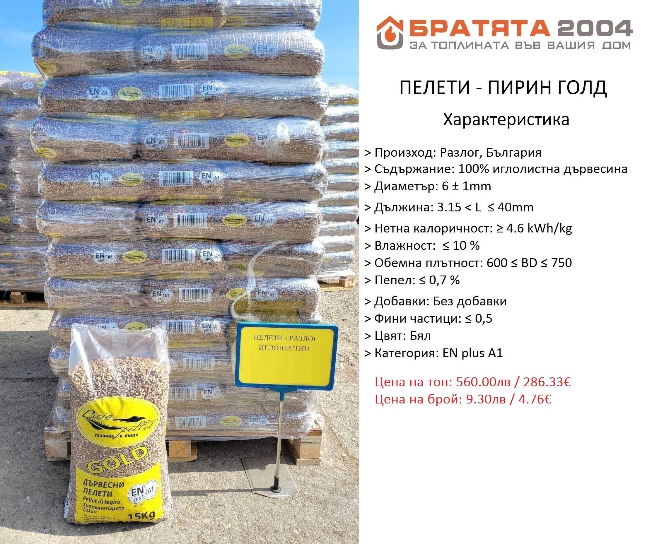 Пелети Родопа от БРАТЯТА 2004 за гр. София и региона
