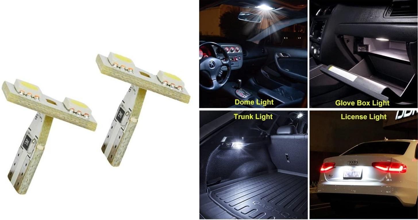 комплект от 2 броя автокрушки vecta 12v t10 w2.1x9.5d 5w с 2 led ...