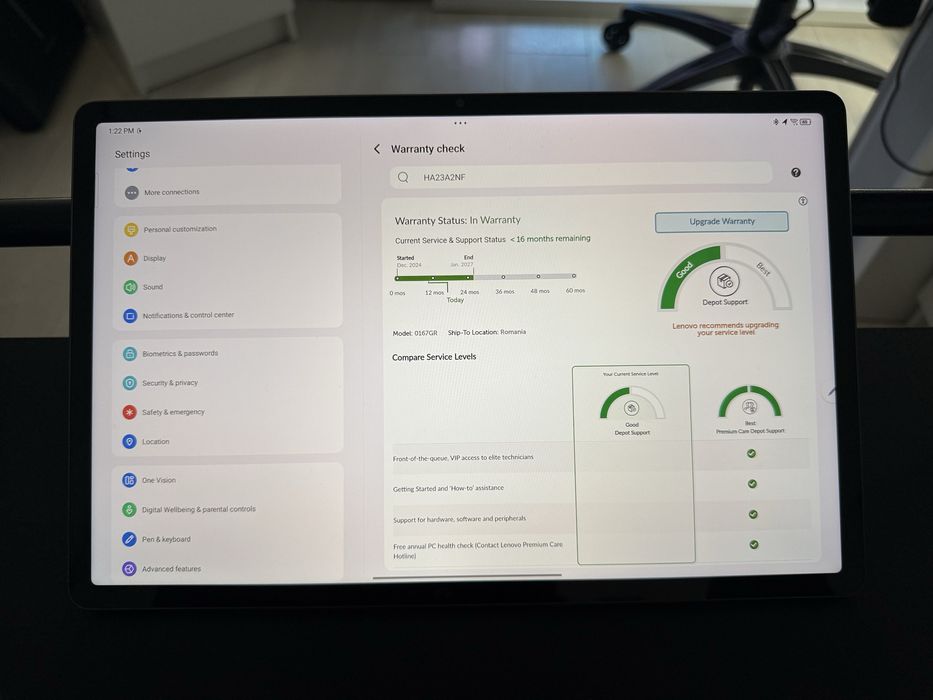 Tableta Lenovo IdeaPad Pro 12.7 inci + pencil + casti (in garantie)