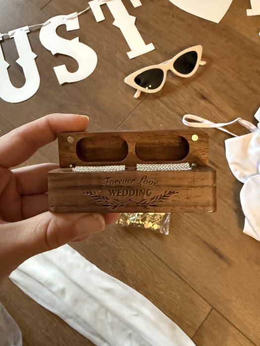 Сет за булка було, бели ръкавици