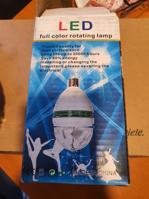 Bec led color rotativ ,discotecă