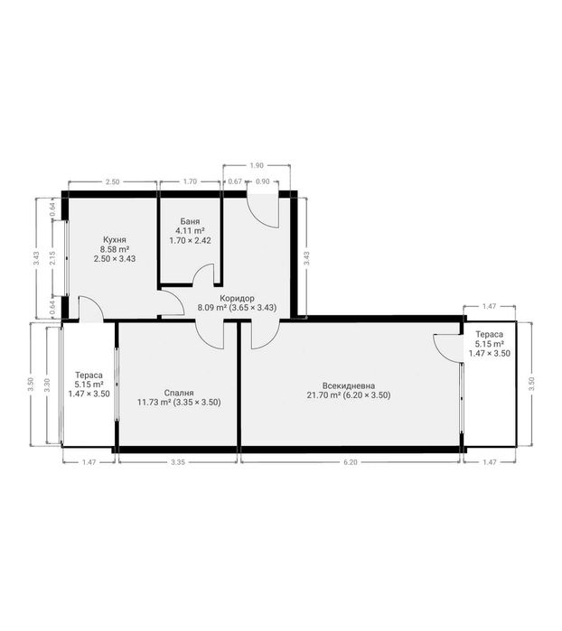 Продава се двустаен апартамент– БОТУНЕЦ 2