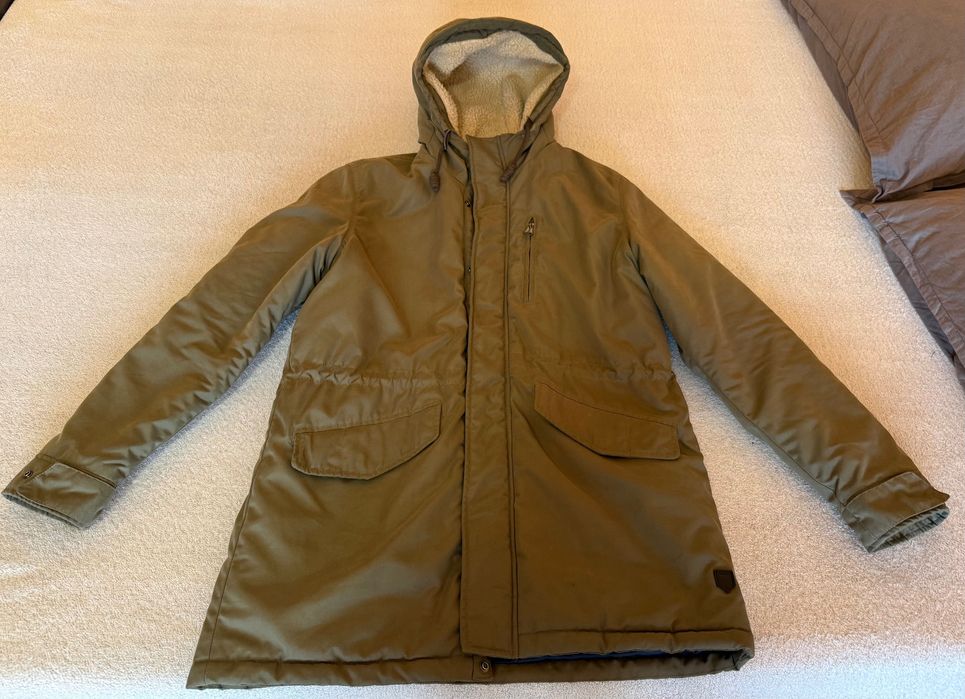 Geaca parka de iarna - Jack & Jones Premium - verde kaki, marimea L