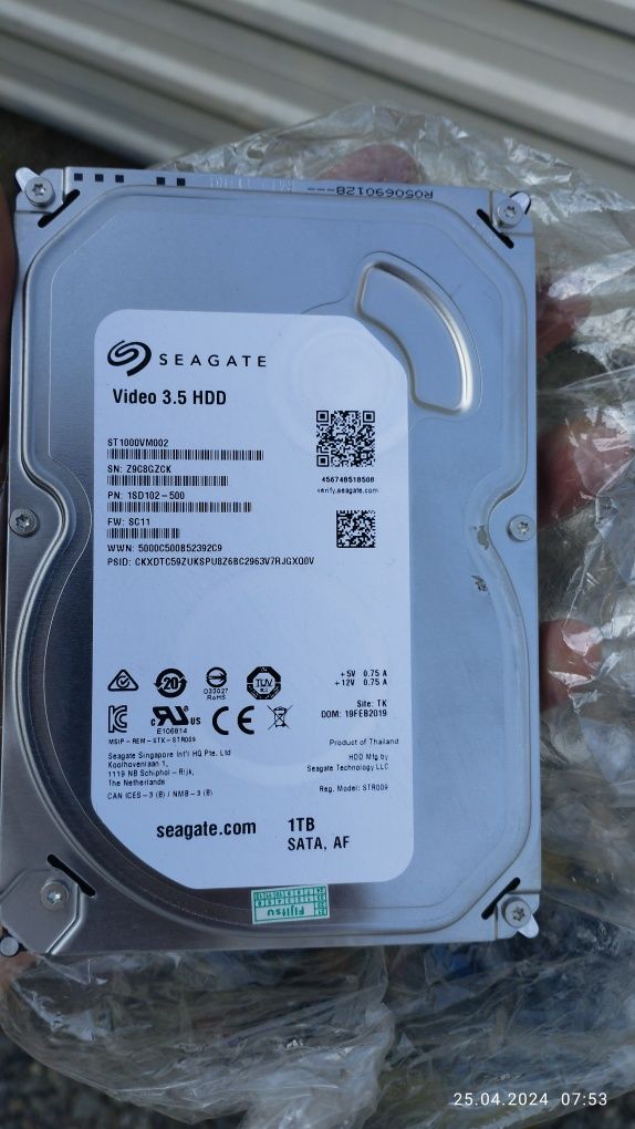 Жёсткий диск Seagate 1 Tb