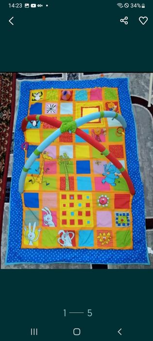 Детское  одеяло  БОЛЬШАЯ,+ с игрушками очень КРАСИВАЯ.