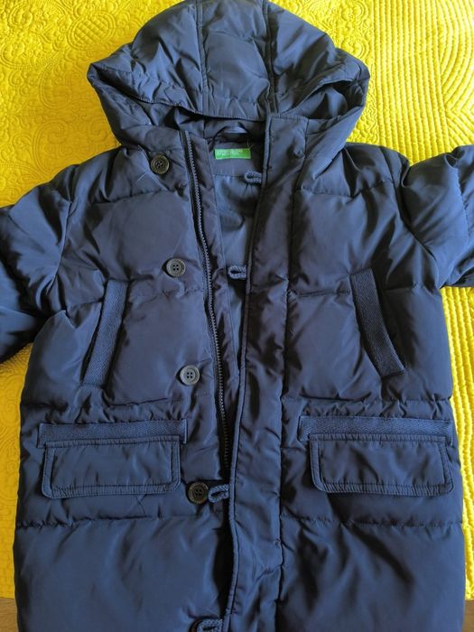 Geacă de iarnă cu pene, Benetton, pentru 6-7 ani