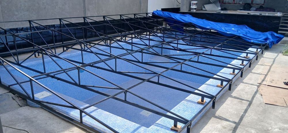 Фантан закрыть бассейн тент банер баннер установка прозрачный салафан