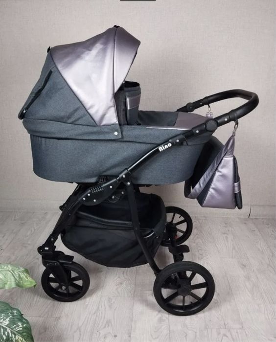 Коляска универсальная 2 в 1 Pituso Nino, серый, фиолетовый