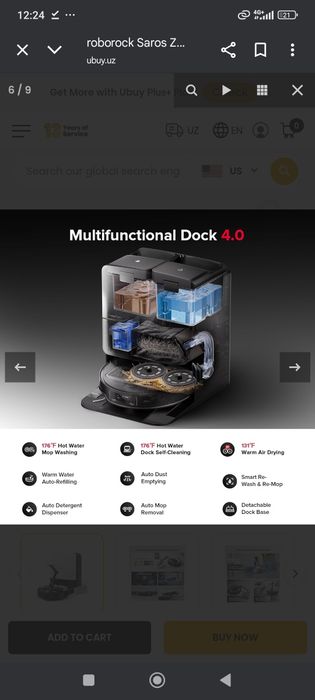 roborock Saros Z70 Robot Vacuum and Mop