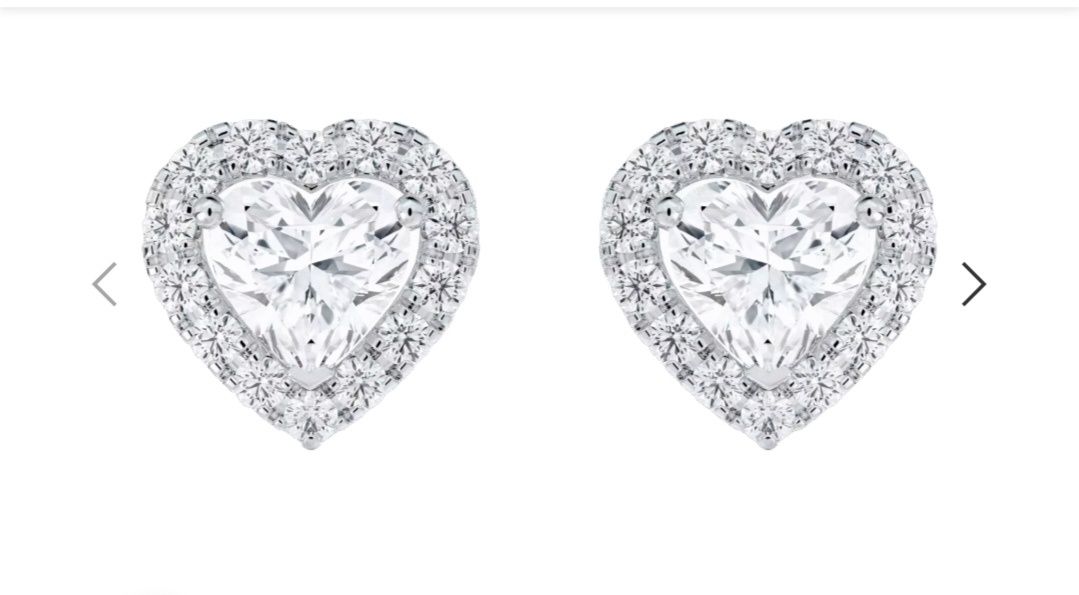 3 perechi cercei silver inima cu pietre zirconia