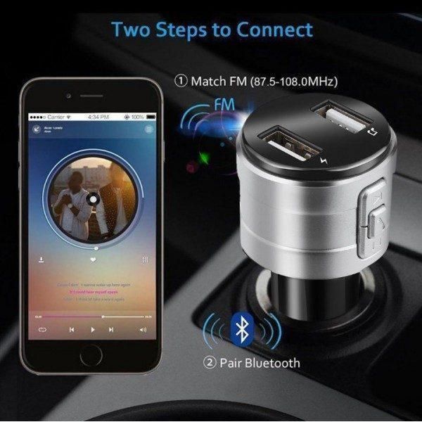 Fm трансмитер verk x20 / 10102 безжичен bluetooth fmi предавател с ...
