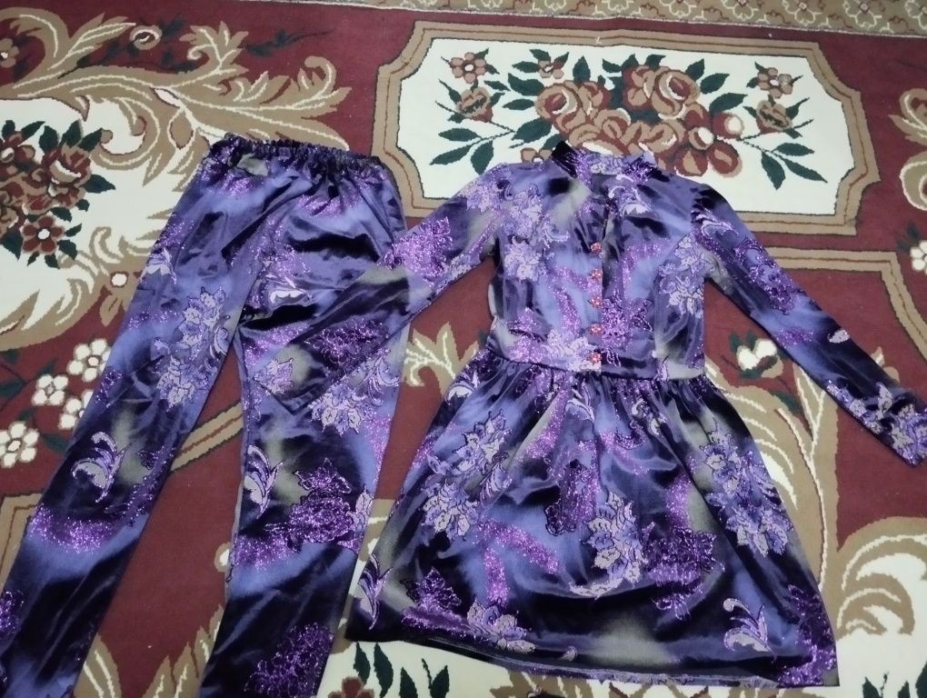 Лозим иштон, атлас куйлак, кофта юбка, дуппи фатаси билан