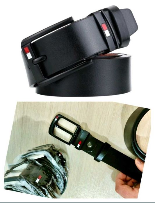 Curea Bărbați Tommy , Piele Ecologica -120cm ,neagra