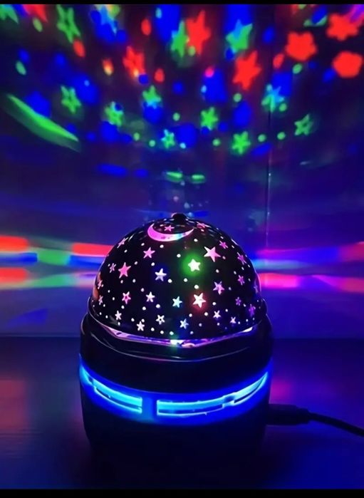 Нощна led лампа - северно сияние, звездно небе, водни вълни