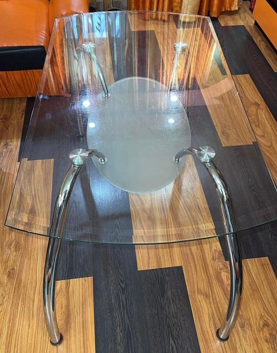 Masa de sticla de bucatarie/sufragrie