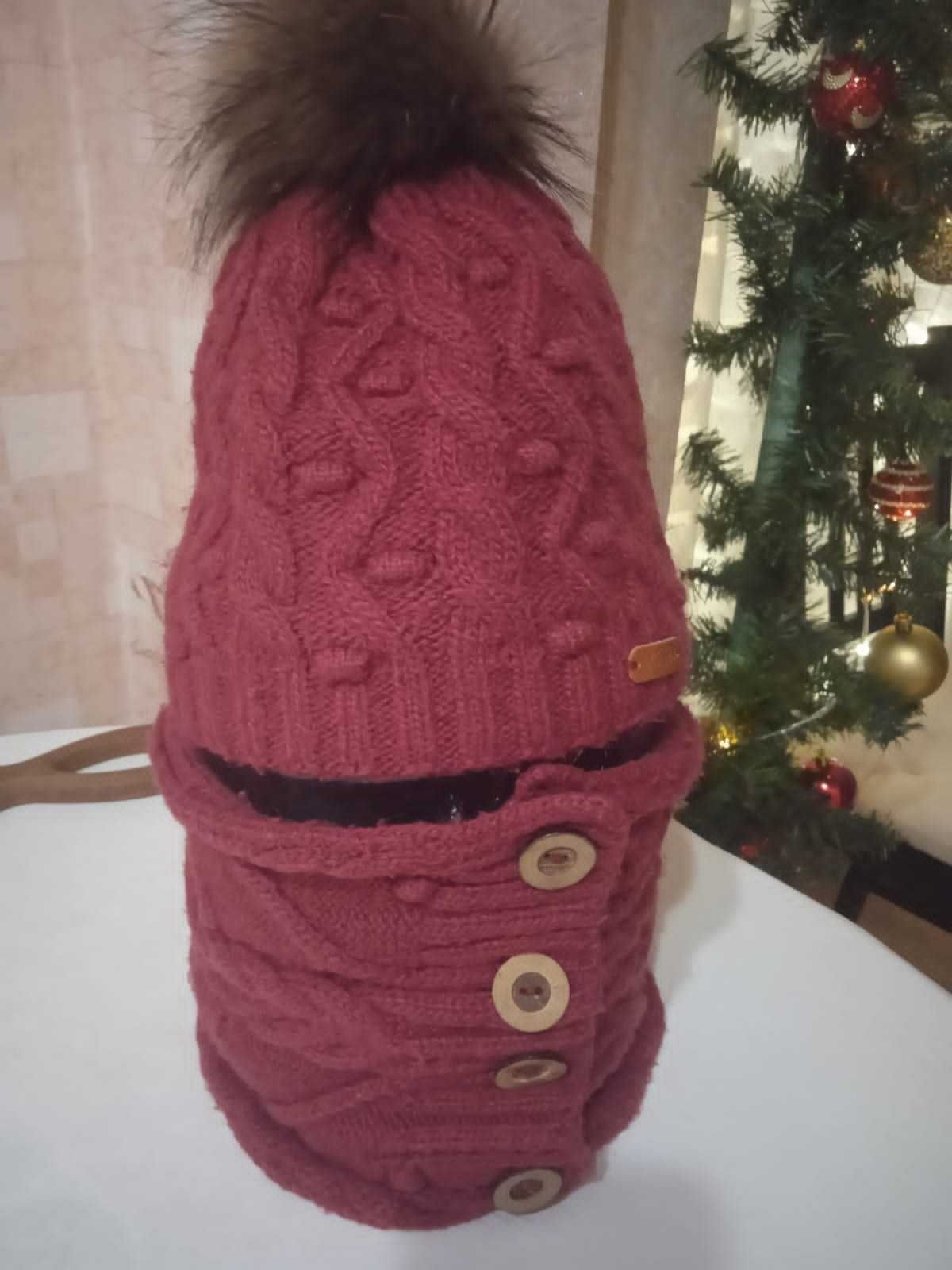 Продам зимнюю шапку и снуд на 5-7 лет