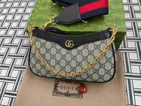 Gucci Оригинална Малка Чанта Ophidia Гучи Supreme Син Canvas GG Лого