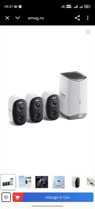Sistem supraveghere Baseus Statie + 3 camere wireless independente
