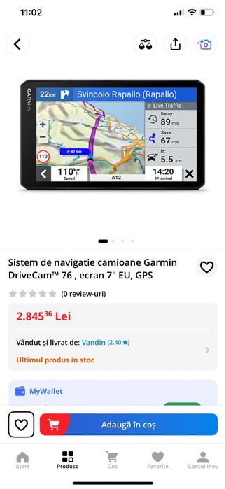 Vand garmin navigatie 7inchi