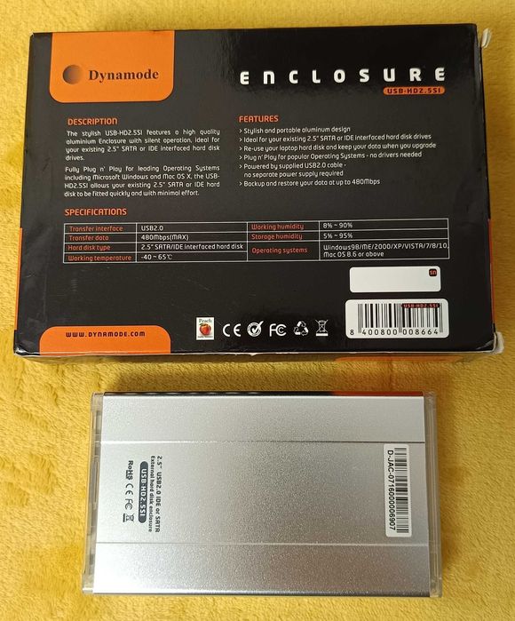 Rack Hard-Disk SSD dual S-ATA IDE 2.5 laptop adaptor transfer USB NOU