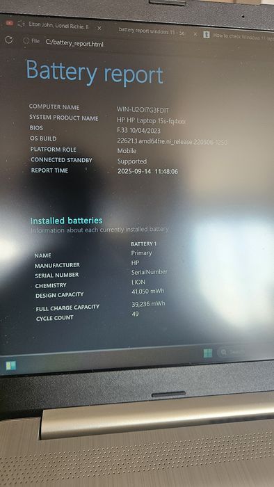 HP 15s-fg4 Intel i5 1155g7 12gb RAM 256gb SSD NVMe