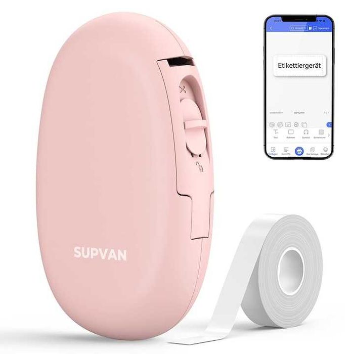 Imprimanta termica portabila, roz, 203 dpi, Bluetooth, SUPVAN E10