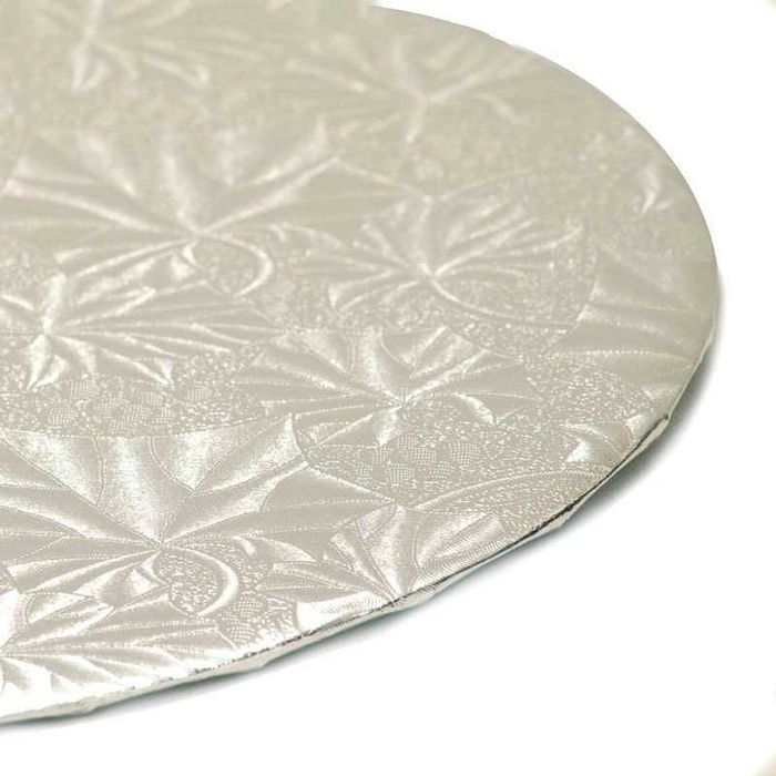 5 Броя Подложки за Торта, Височина 6 мм, Сребриста, 3 Размера