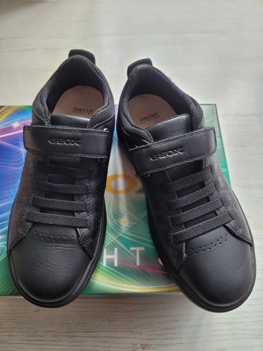 Pantofi sport- casual, negri, piele, copii - marime 32 - Geox