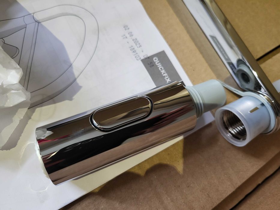 Смесител за кухня с подвижен душ Grohe Get, хром, връзки 1/2