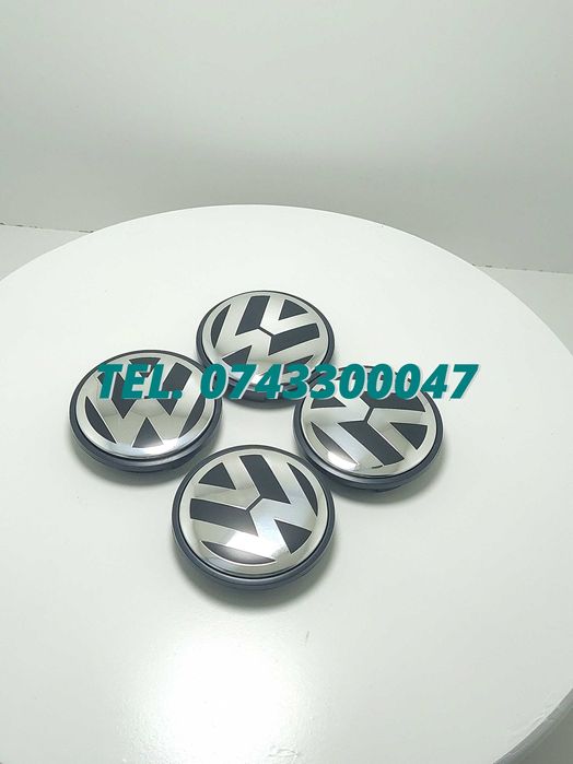 Set 4 Buc Capace Janta Aliaj Negru Cu Argintiu Vw