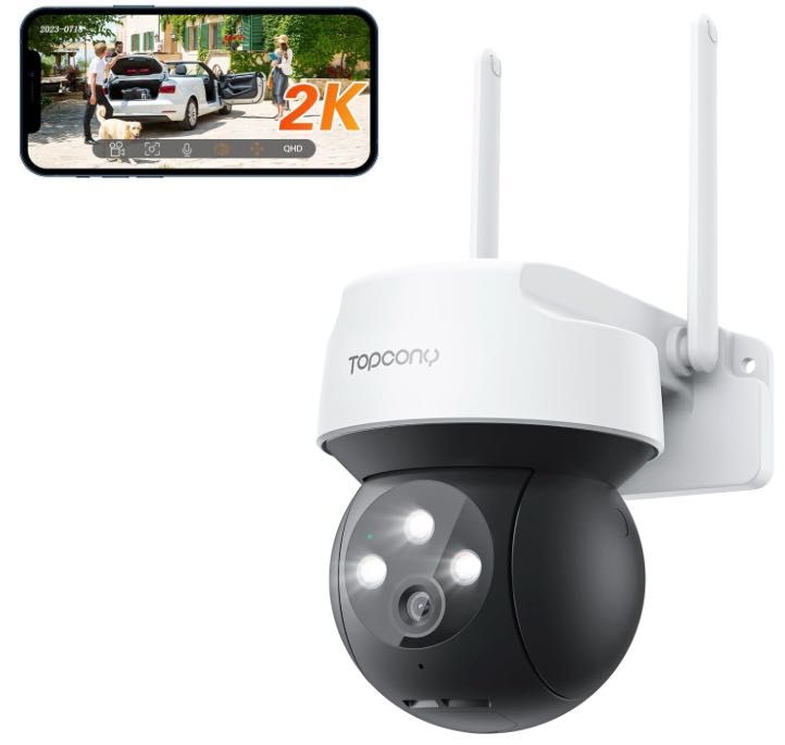 camera Topcony 2K 360° Security Camera Outdoor , hard