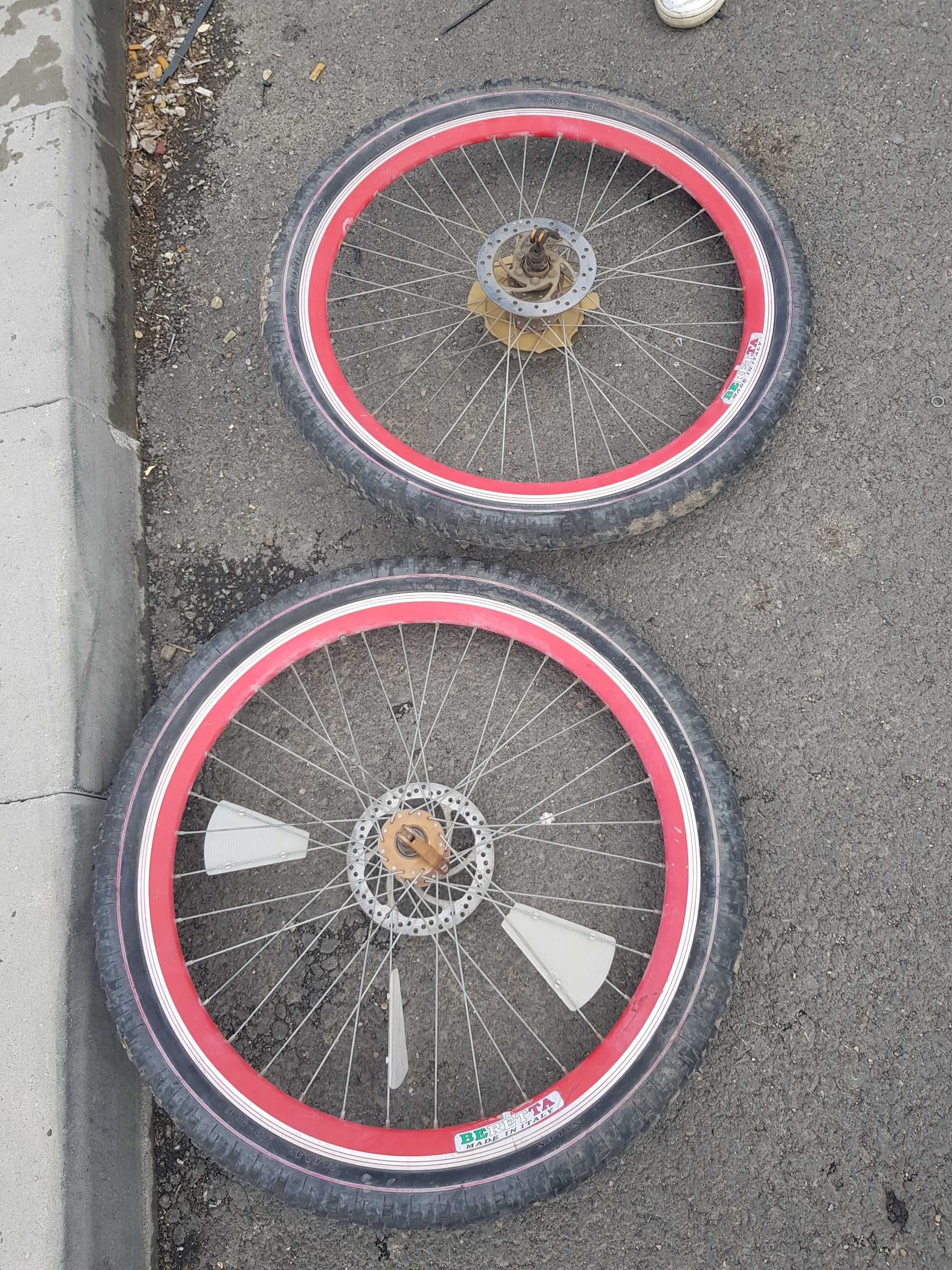 Pereche Roti bicicleta cu disc 26×2.35. Model BERETTA  genti duble