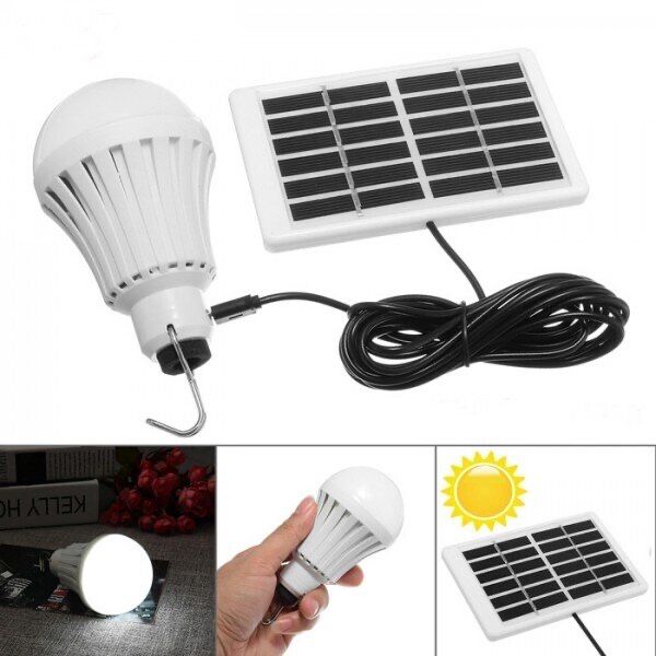 Соларна ЛЕД крушка с акумулатор и соларен панел къмпинг риболов