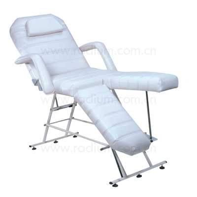 С ФАКТУРА. WB3358 Педикюрен стол разделени крака, бяла кожа. Чисто нов