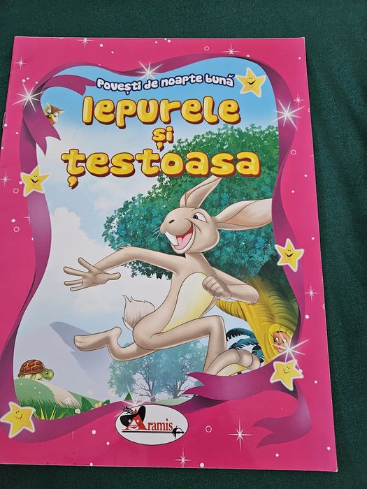 Set 2 cărți  alba ca zăpadă și iepurele și testoasa