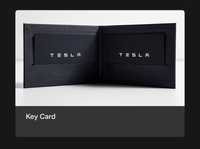 Ключи карта 2шт. в комплекте для Tesla (key card)