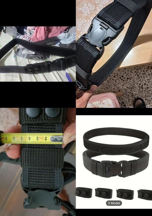 Set centură tactică + under-belt, XL (150 cm), negru