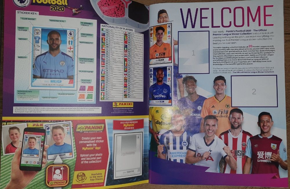 Продавам: PANINI 2019/20 Premier League албум и пълен комплект стикери