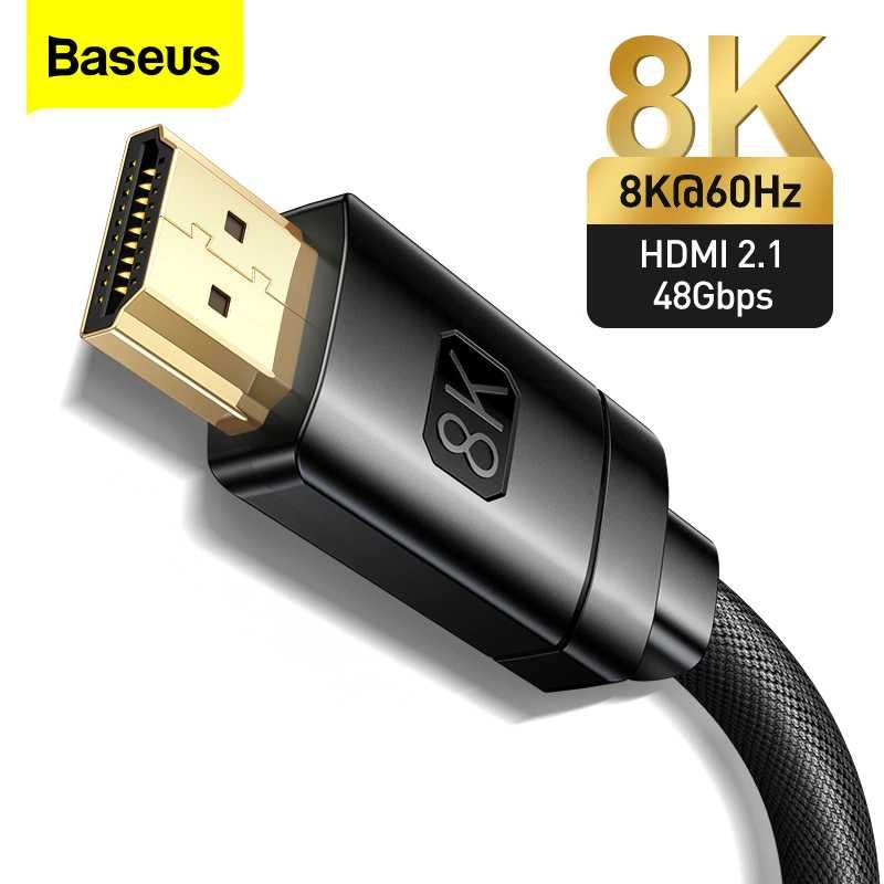 BASEUS Кабель 8K/60Hz 4K/120HZ 48Gbps HDMI to HDMI Cable for PS5 PS4