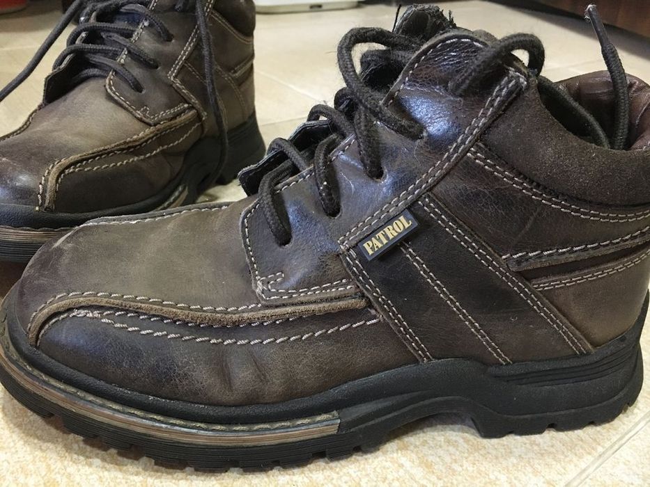 Кожаные тёплые ботинки 40 размер