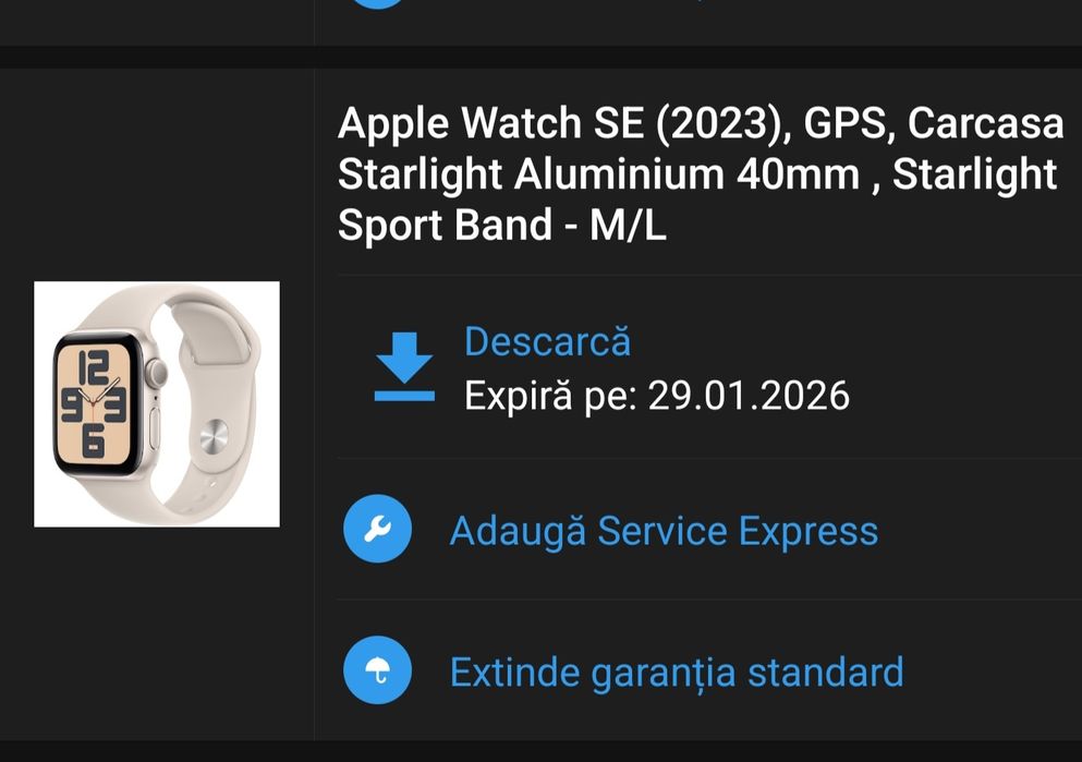 Apple watch se 3 40 mm stralight