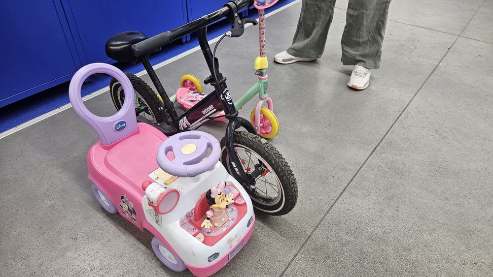Trotineta minnie mouse, masinuta minnie, bicicleta fara pedale