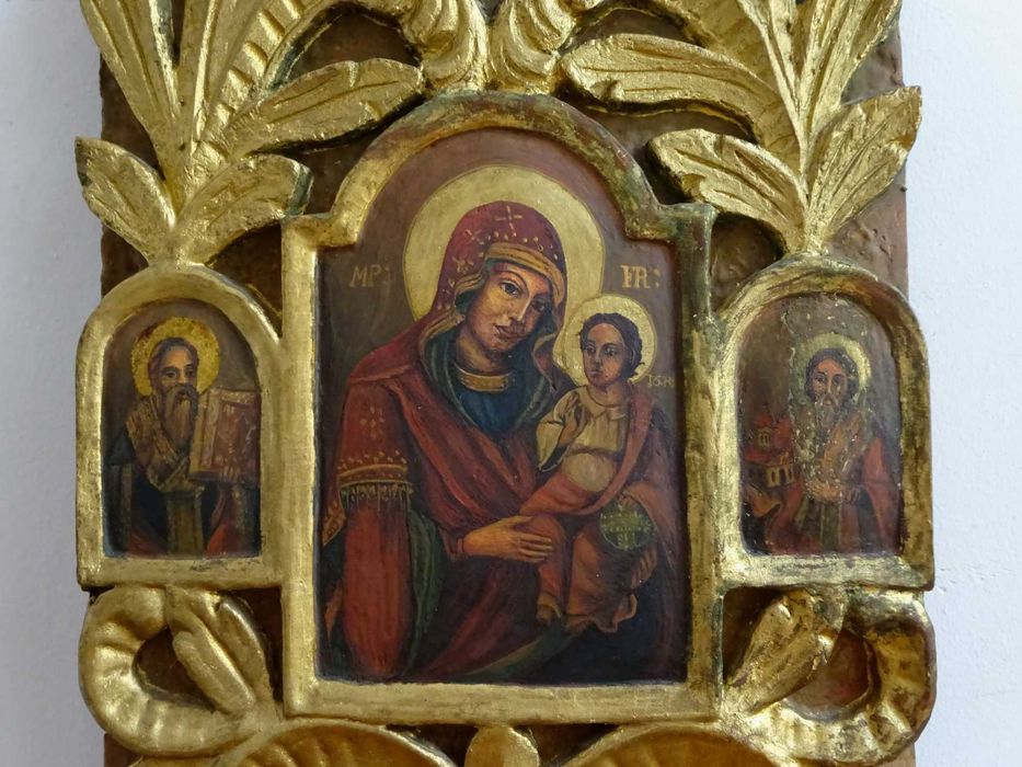 Icoana pictata pe lemn, Maica Domnului cu Pruncul, de Altar, Veche