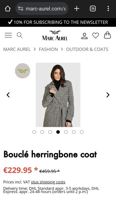 Palton lana Marc Aurel