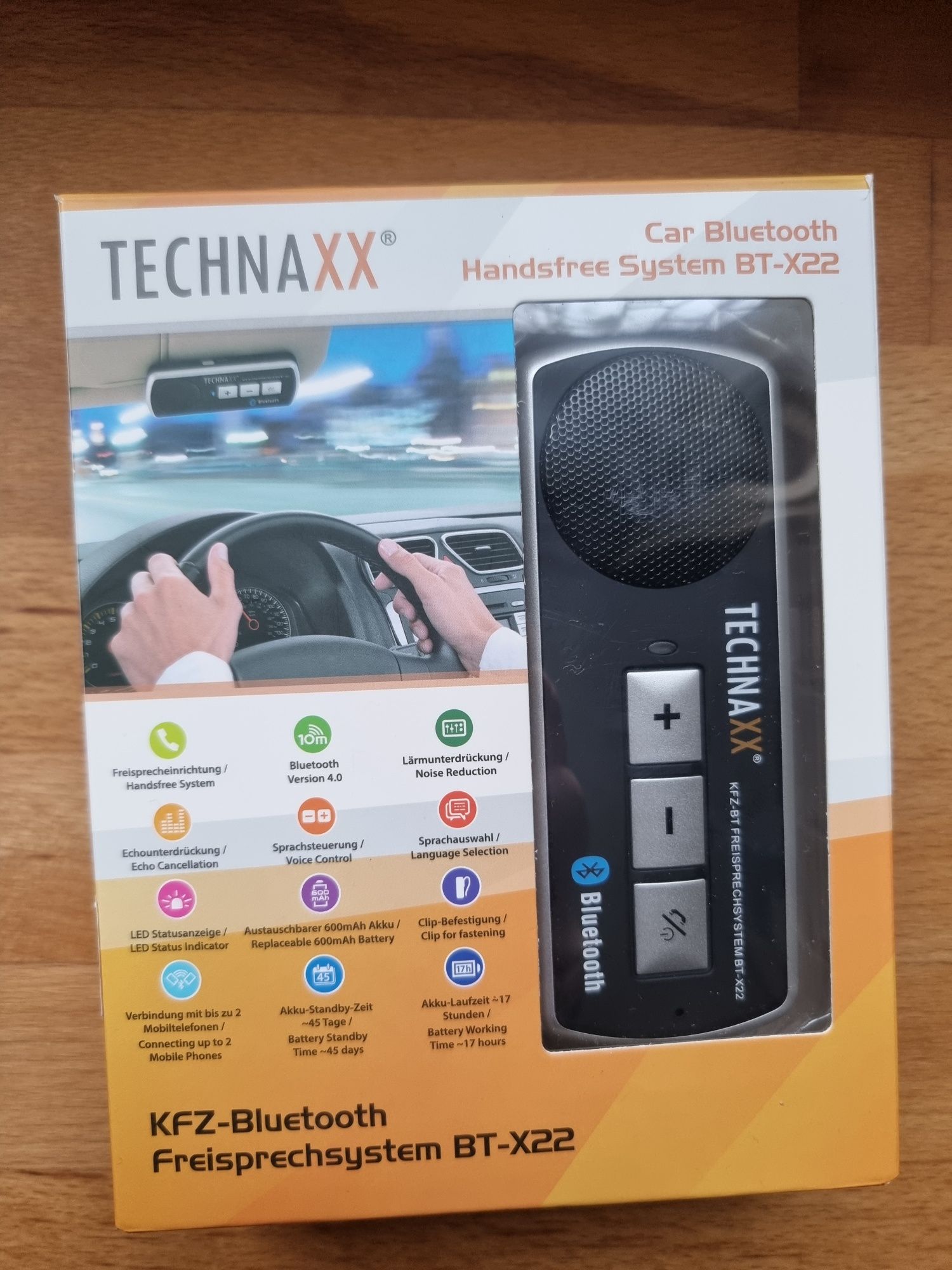 Carkit handsfree auto Bluetooth BT nou+cadou-incarcator wireless pad